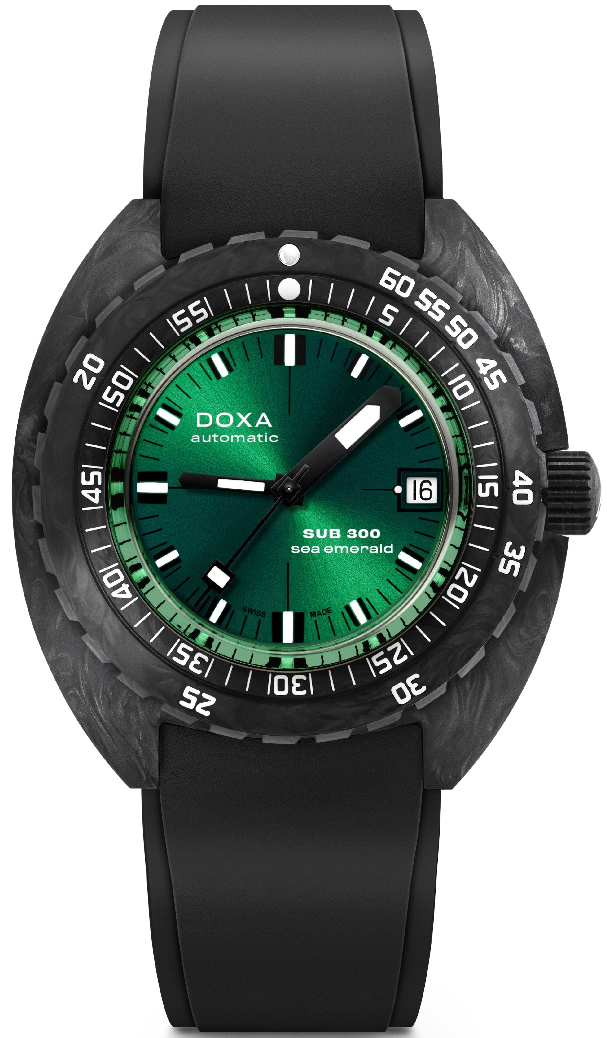 Doxa SUB 300 Carbon Sea Emerald Rubber Watch 822.70.131.20 Image 1