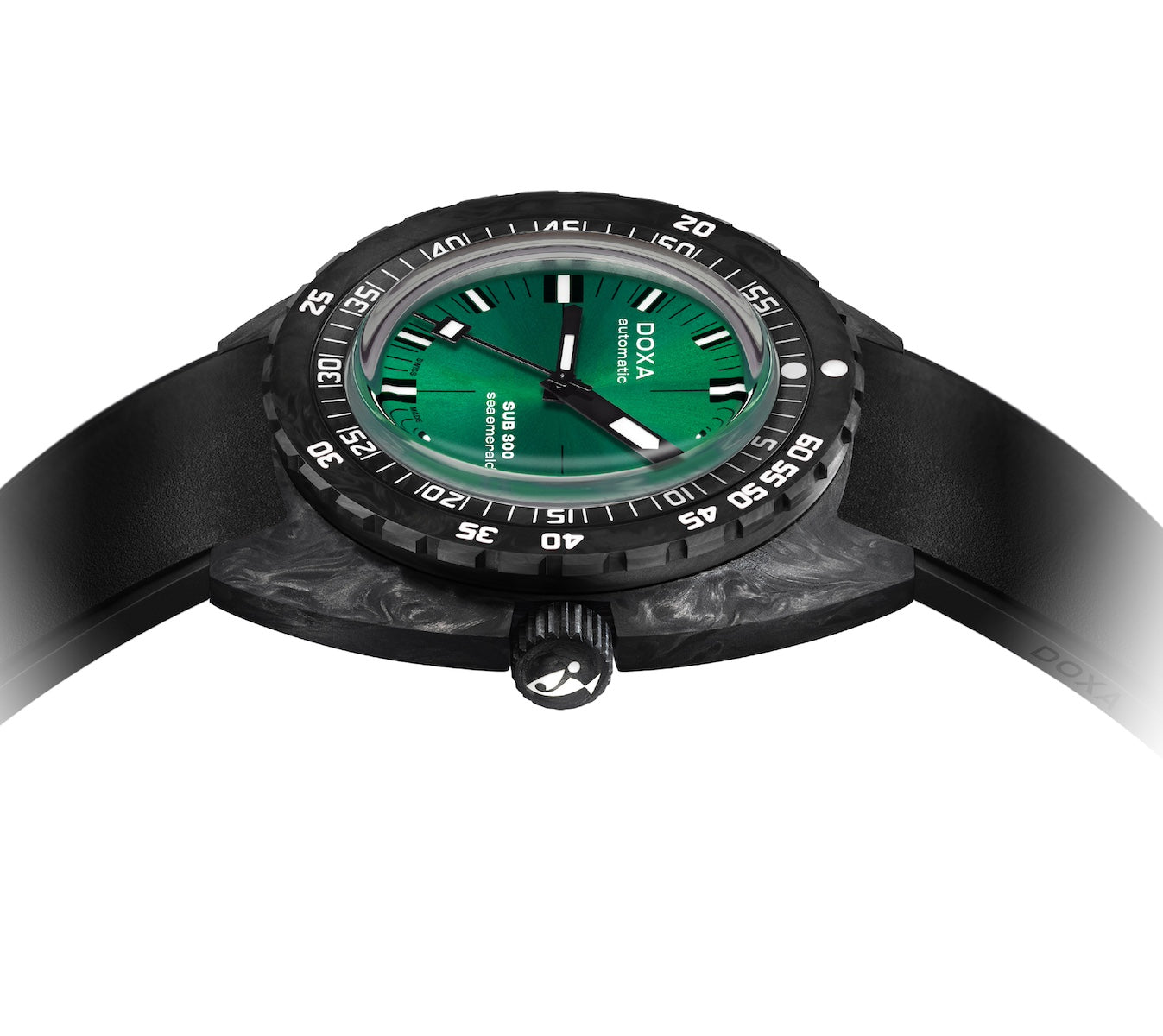 Doxa SUB 300 Carbon Sea Emerald Rubber Watch 822.70.131.20 Image 3