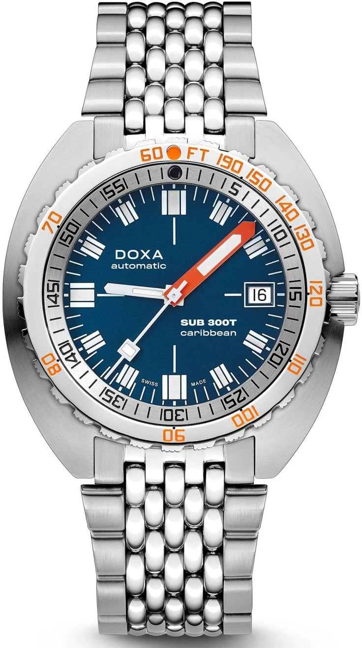 Doxa SUB 300T Caribbean Bracelet Watch 840.10.201.10 Image 1