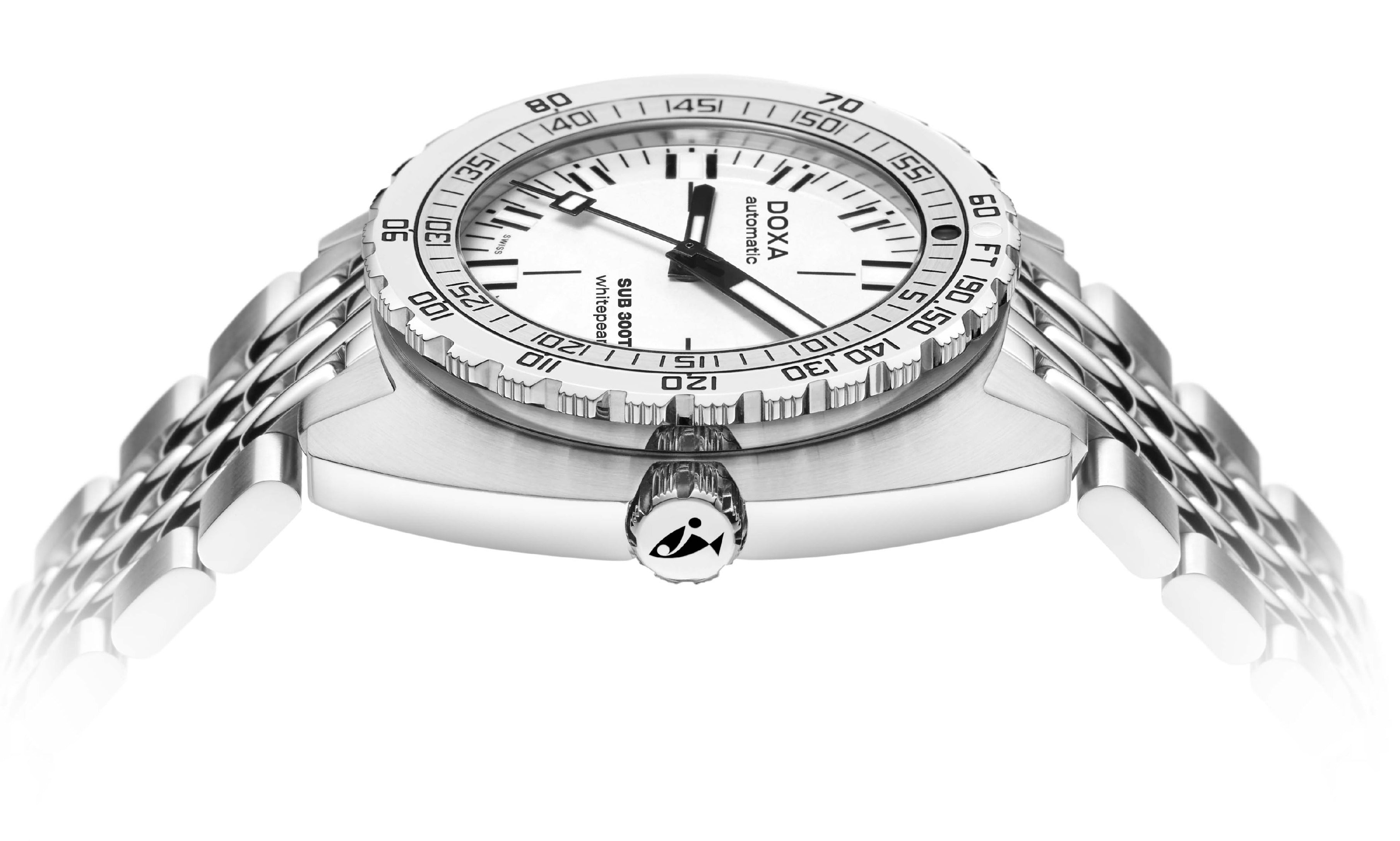 Doxa SUB 300T Whitepearl Bracelet Watch 840.10.011.10 Image 3