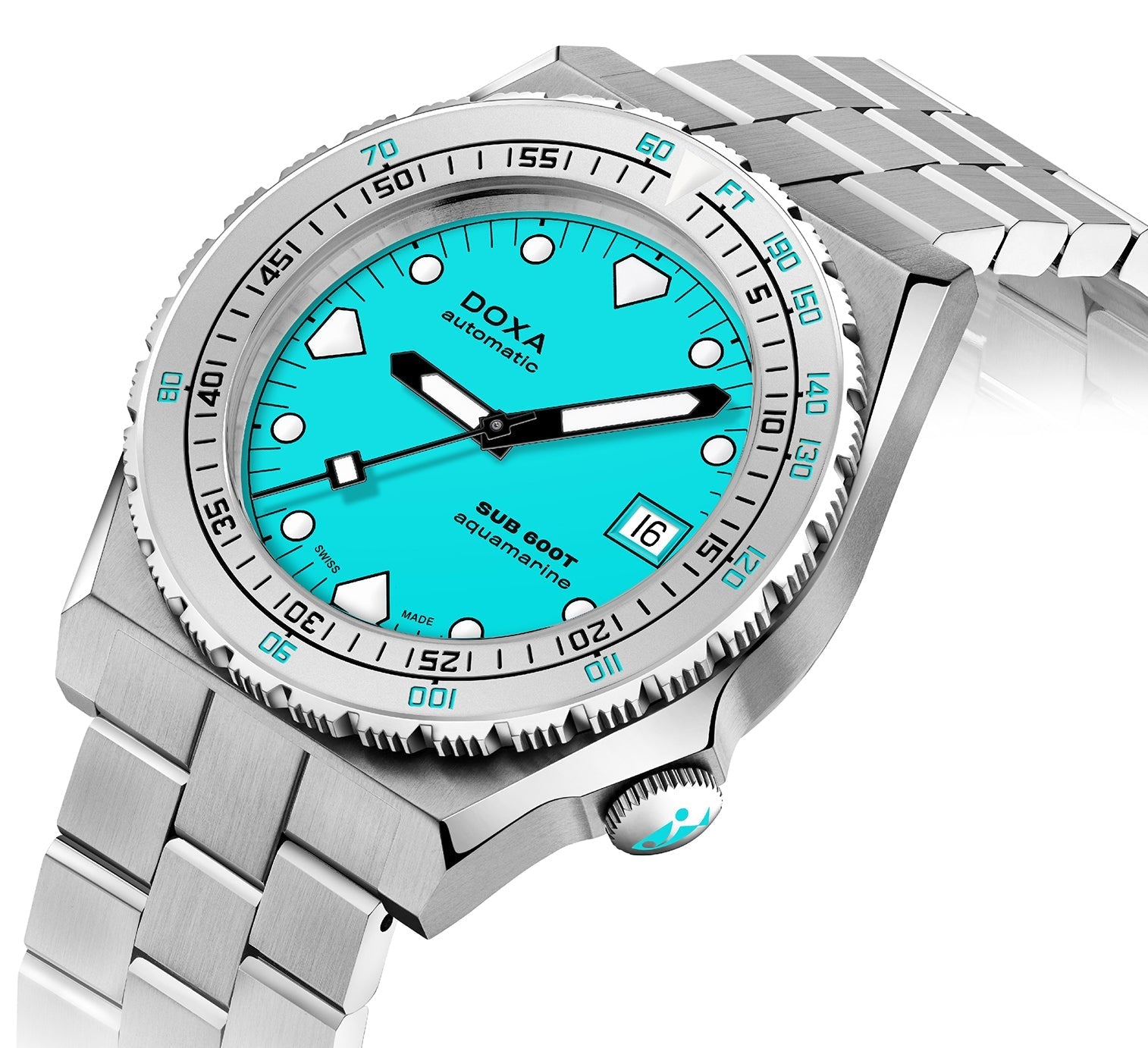 Doxa SUB 600T Aquamarine Bracelet Watch 862.10.241.10 Image 2