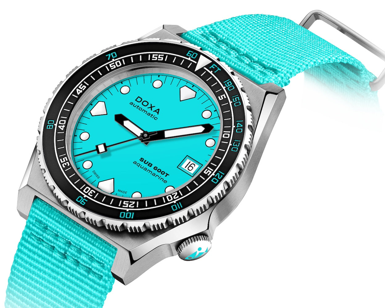 Doxa SUB 600T Aquamarine Nato Watch 861.10.241.25.N Image 2