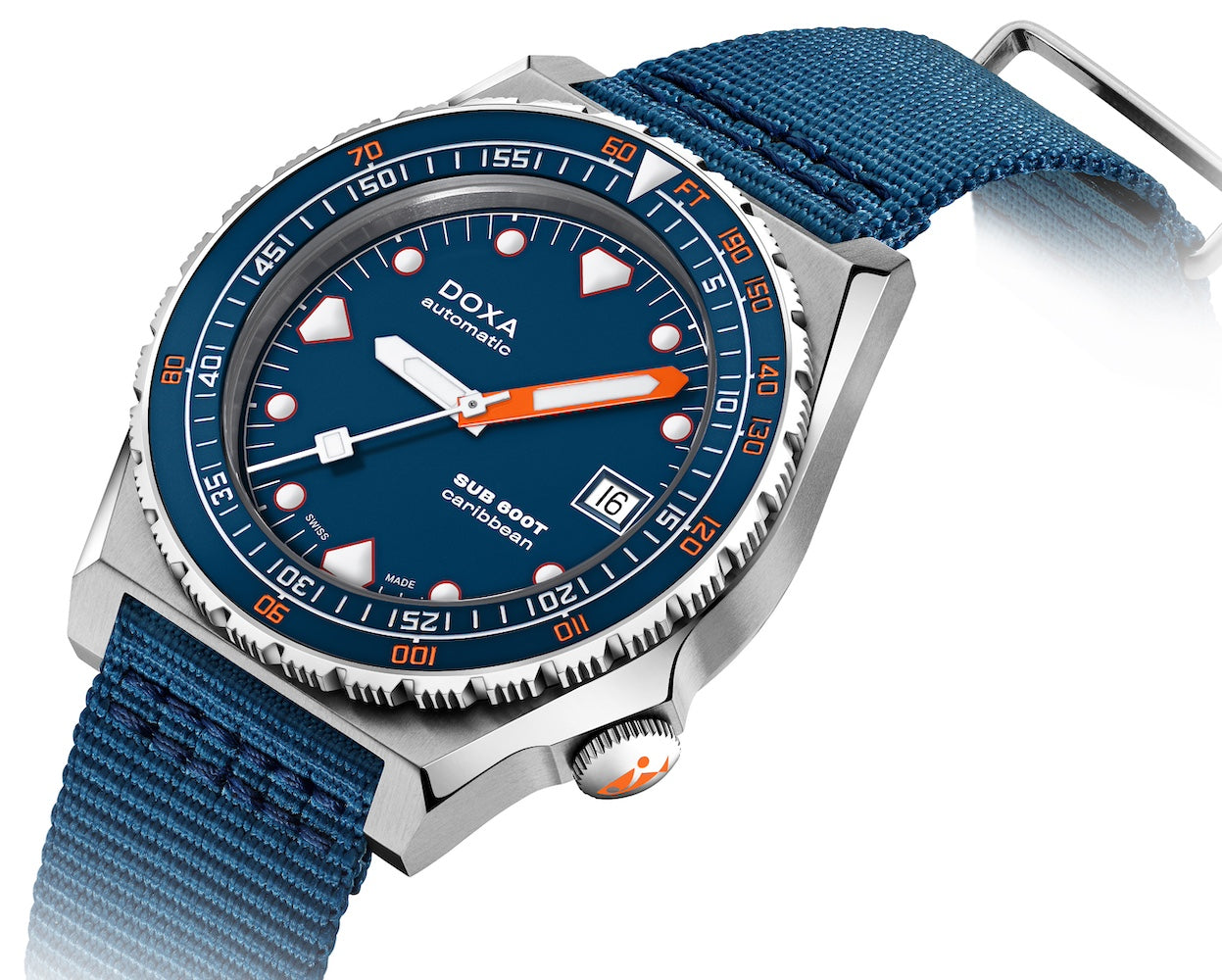 Doxa SUB 600T Caribbean Nato Watch 861.10.201.32.N Image 2