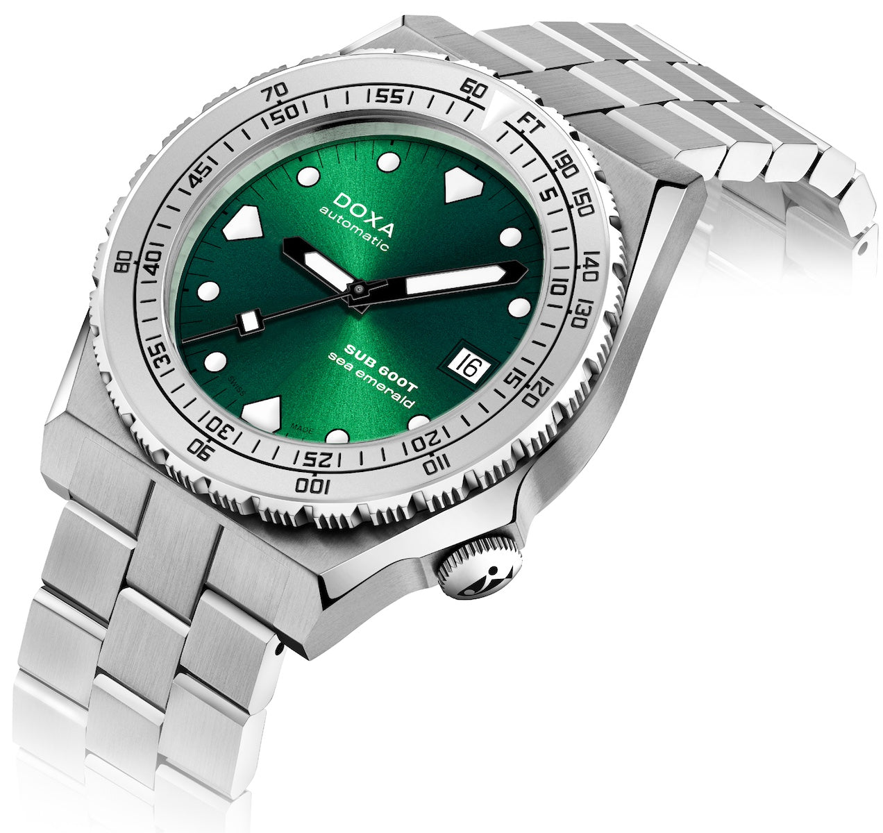 Doxa SUB 600T Sea Emerald Bracelet Watch 862.10.131.10 Image 2