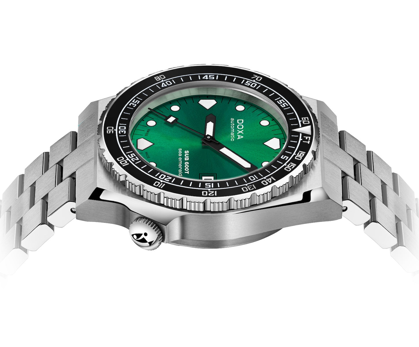 Doxa SUB 600T Sea Emerald Ceramic Bracelet Watch 861.10.131.10 Image 2