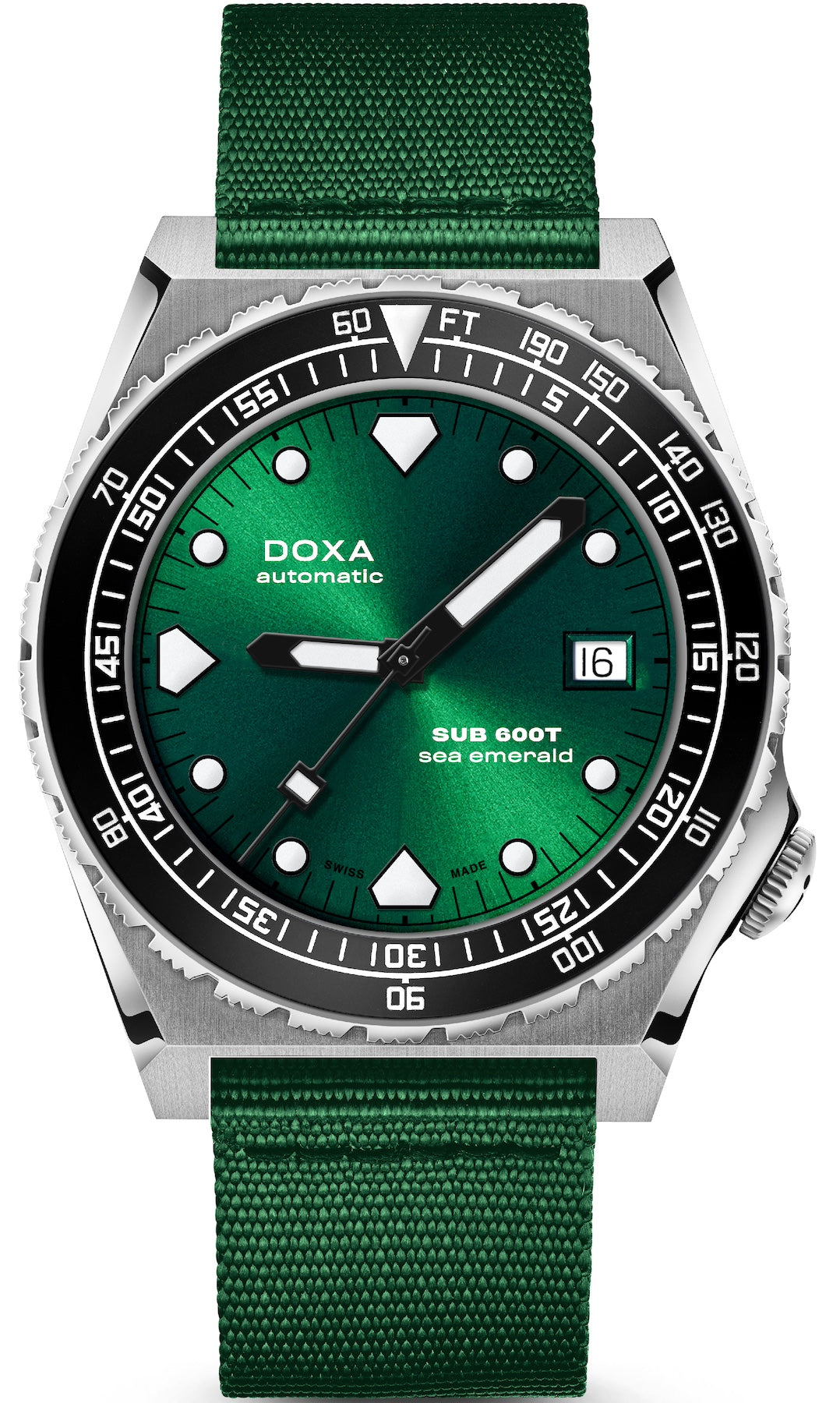 Doxa SUB 600T Sea Emerald Ceramic Nato Watch 861.10.131.26-N Image 1