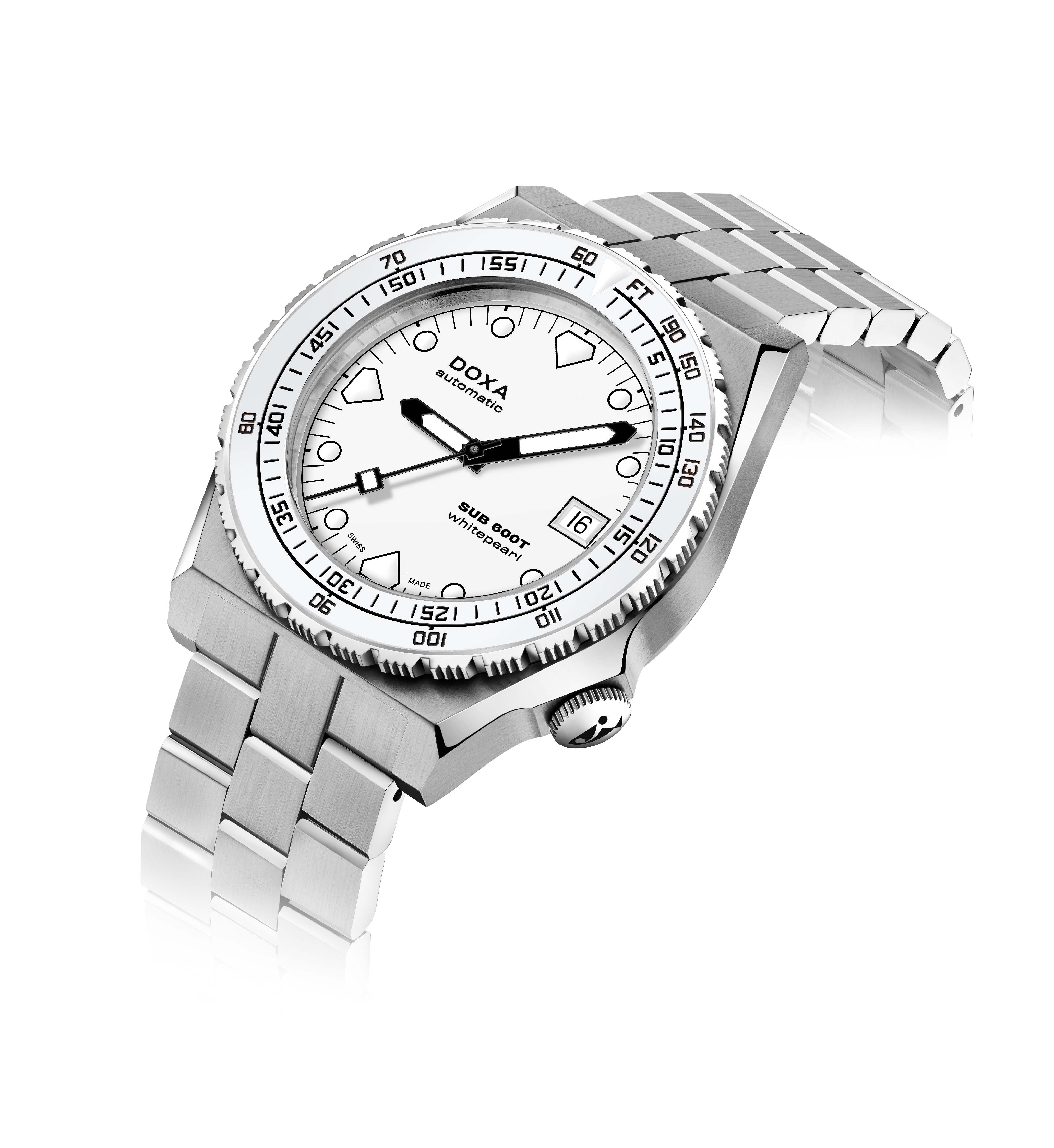 Doxa SUB 600T Whitepearl Bracelet Watch 861.10.011.10 Image 2