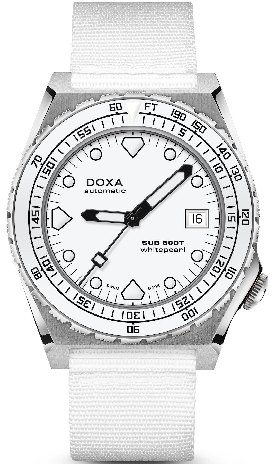 Doxa SUB 600T Whitepearl Nato Watch 861.10.011.23.N Image 1