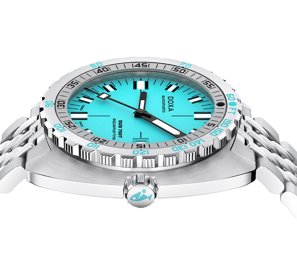 Doxa Sub 750T Aquamarine Bracelet Watch 825.10.241.10 Image 3