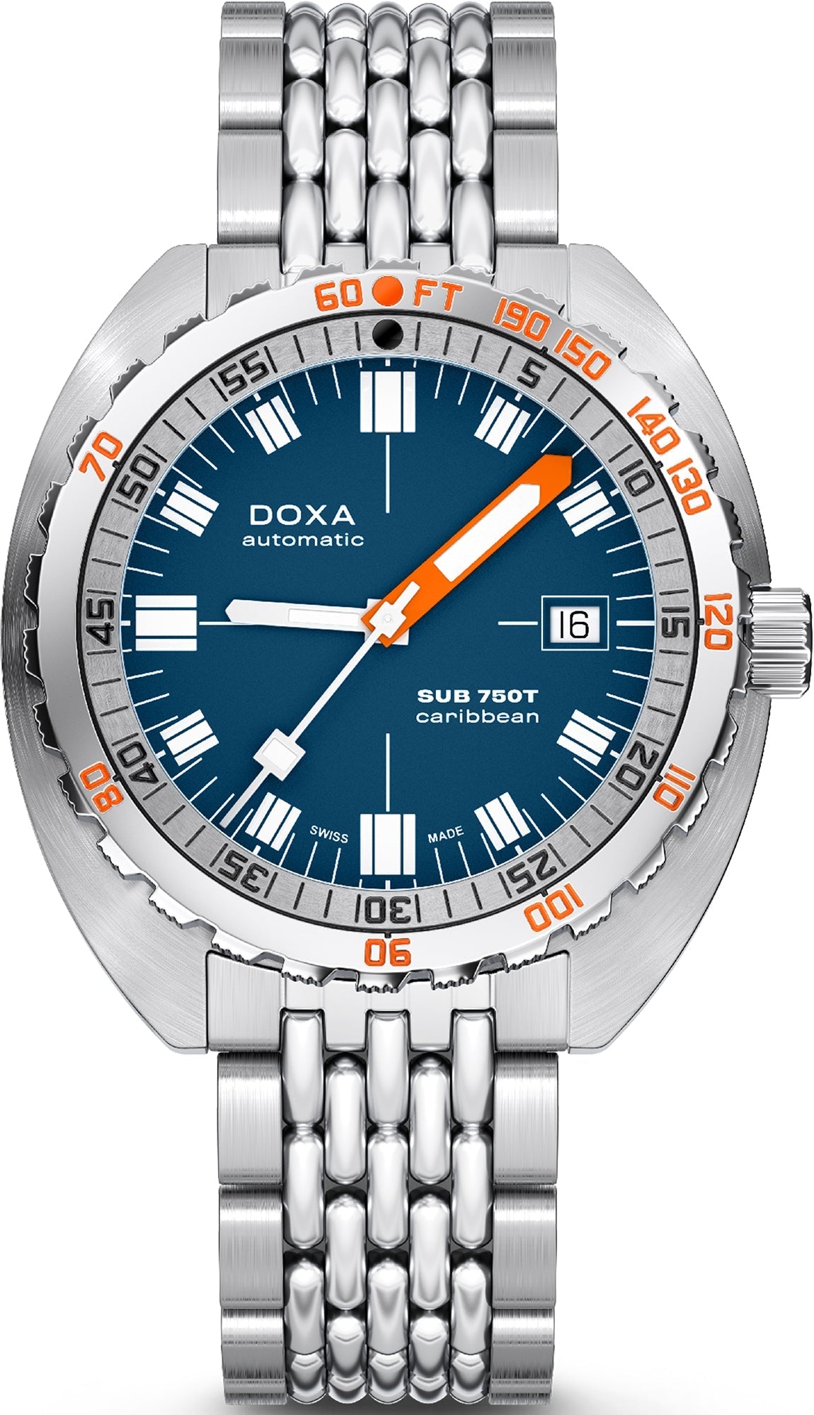 Doxa Sub 750T Caribbean Bracelet Watch 825.10.201.10 Image 1