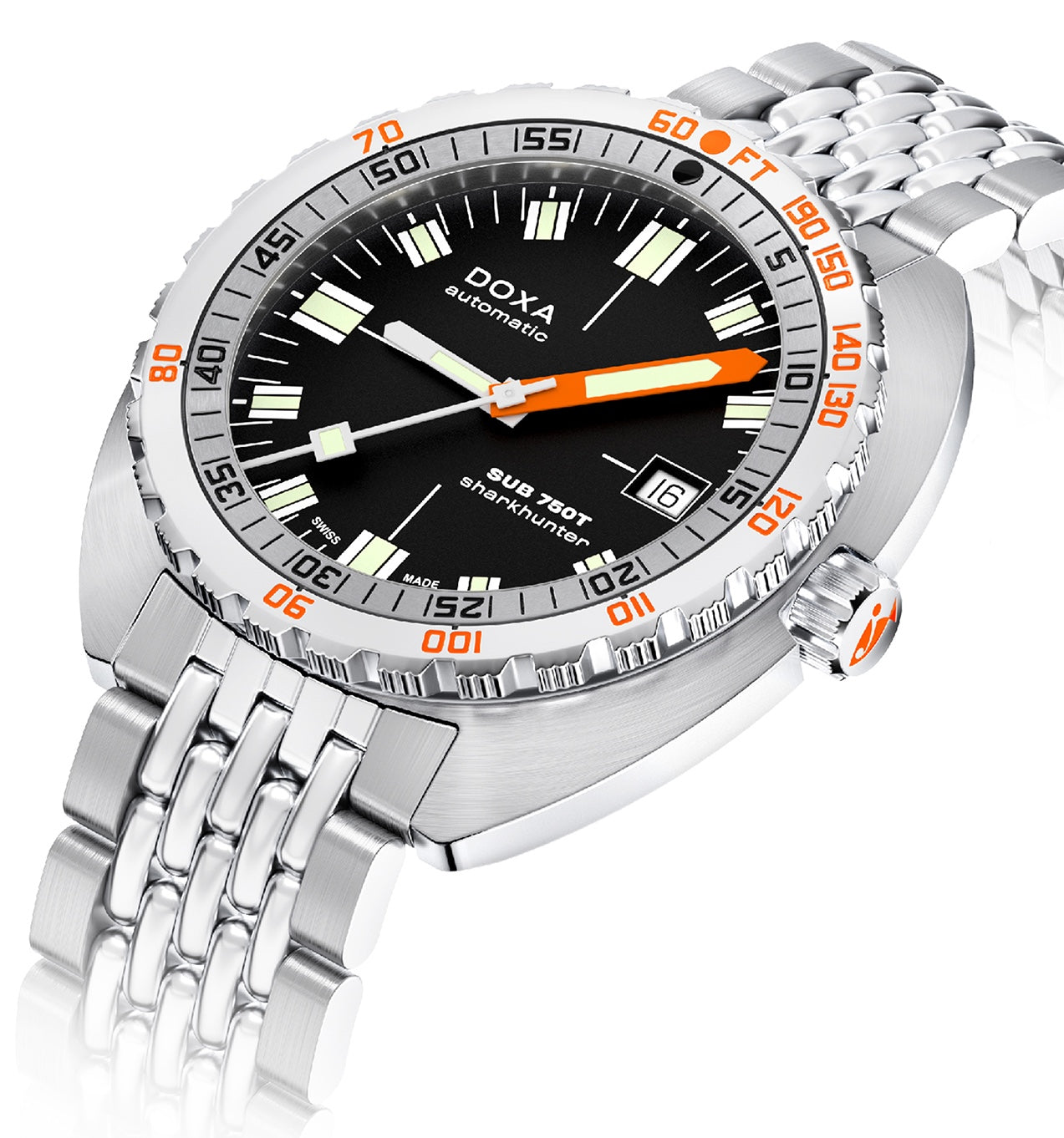 Doxa Sub 750T Sharkhunter Bracelet Watch 825.10.101.10 Image 2