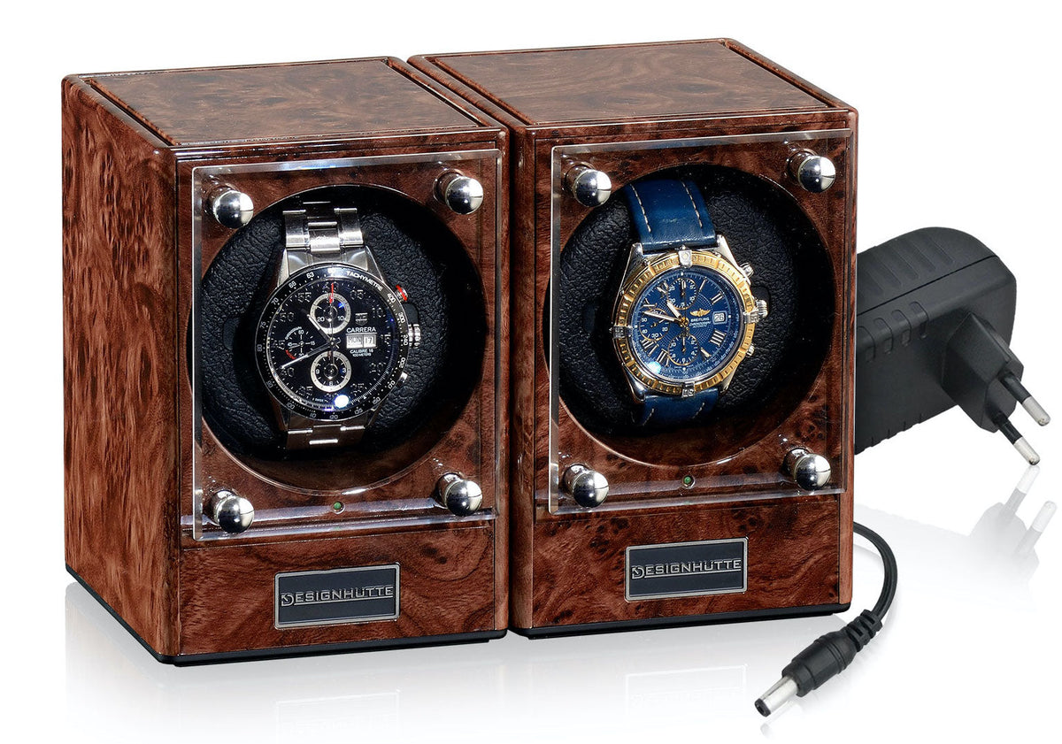 Designhuette Watch Winder Piccolo Starter Kit 2 Burlwood 70005-104