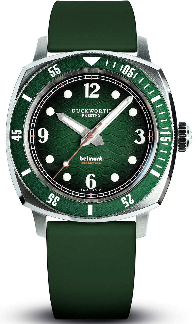 Duckworth Prestex Belmont Dive Green Green Rubber Watch D328-03-ER Image 1