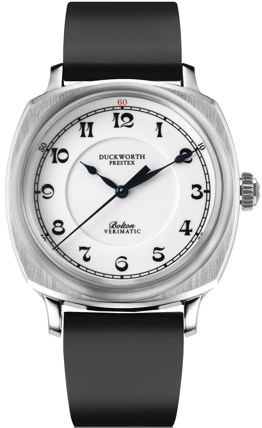 Duckworth Prestex Bolton Verimatic White Black Rubber Watch D703-02-AR Image 1