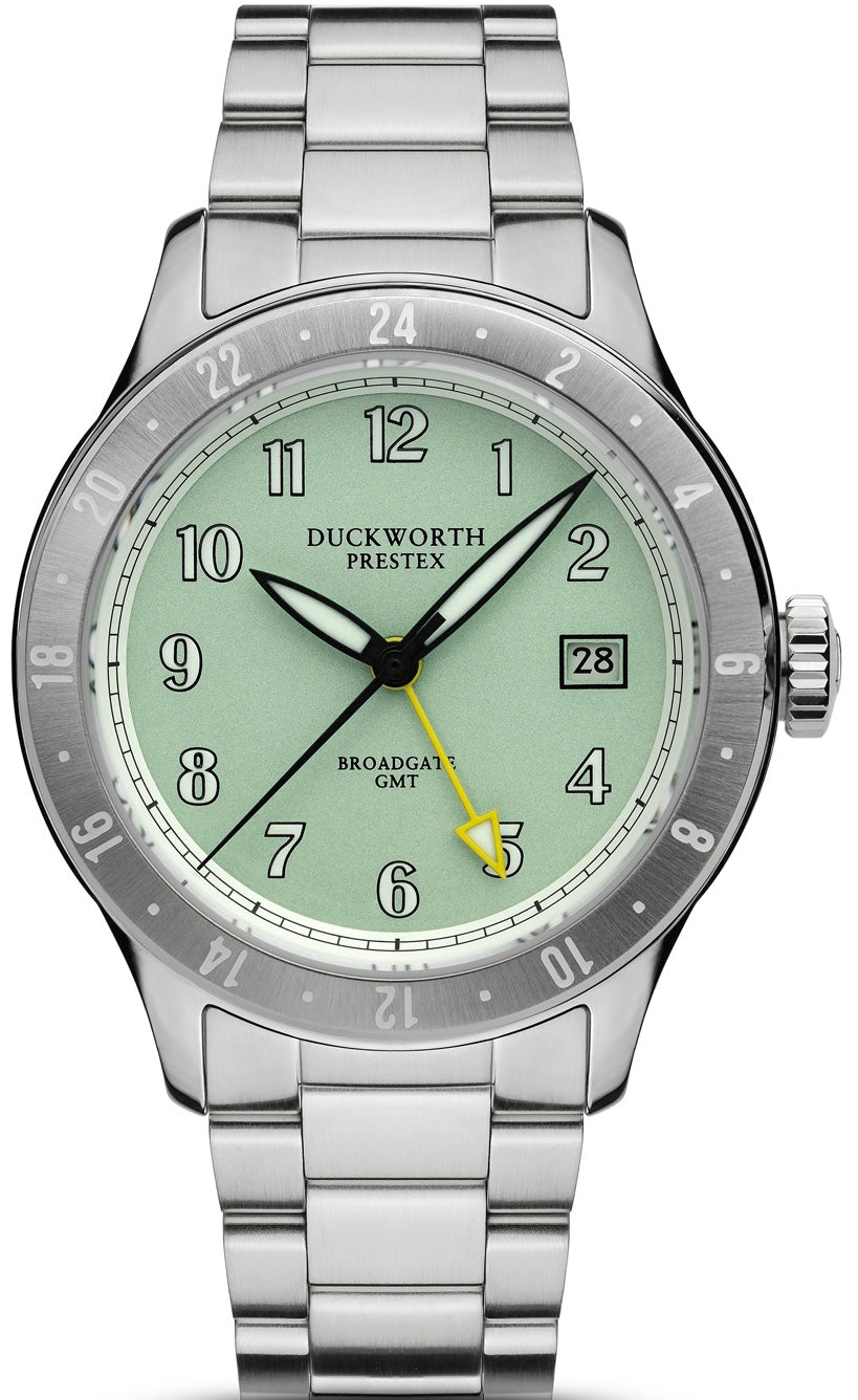 Duckworth Prestex Broadgate GMT Green Bracelet Watch D760-04-ST Image 1