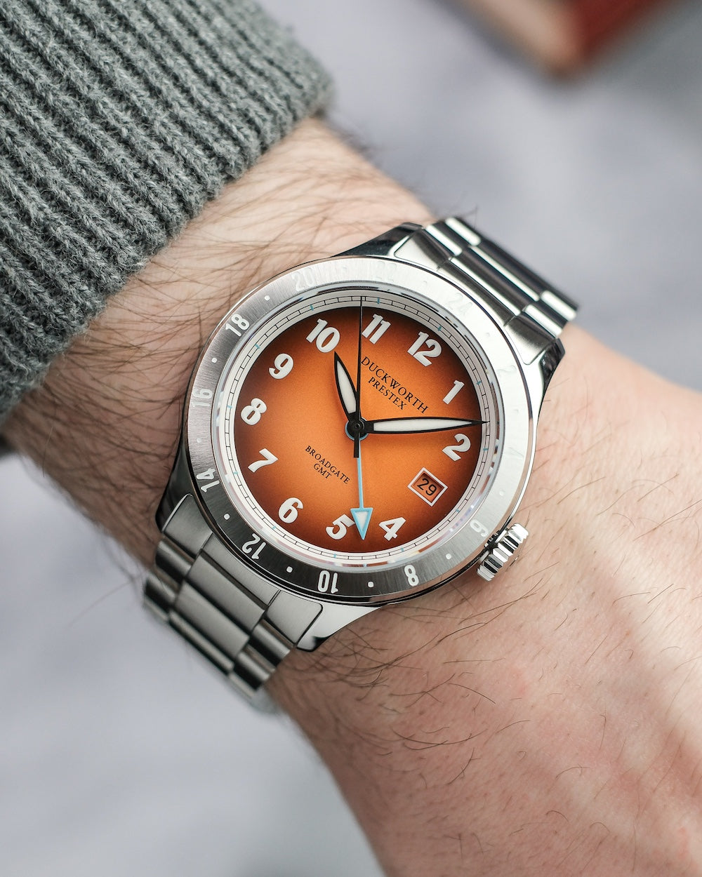 Duckworth Prestex Broadgate GMT Orange Bracelet Watch D760-05-ST Image 3