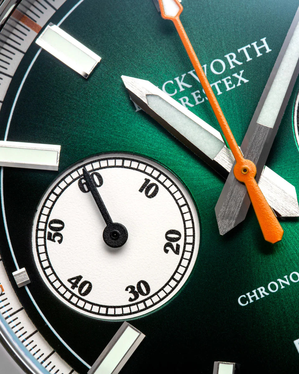 Duckworth Prestex Chronograph 42 Green Green Rubber Watch D550-04-ER Image 2