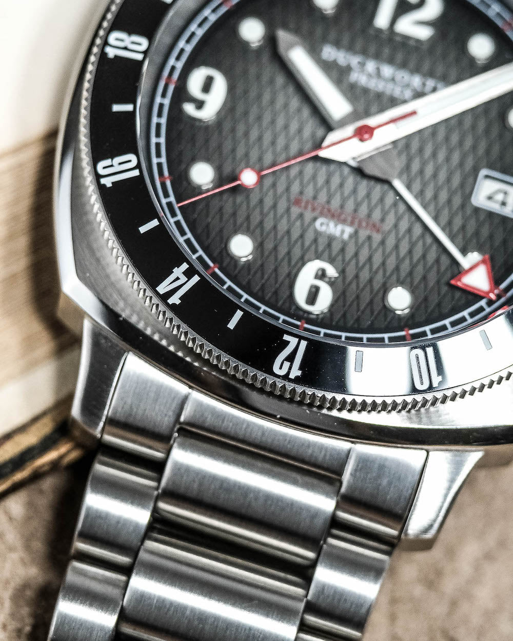 Duckworth Prestex Rivington GMT Black Grey Fume Steel Bracelet Watch D489-01-ST Image 5