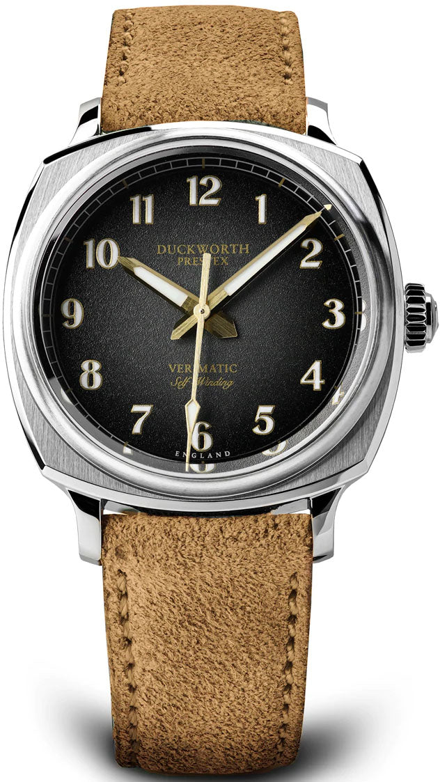Duckworth Prestex Verimatic Black Fume Beige Suede Watch D891-01-K Image 1