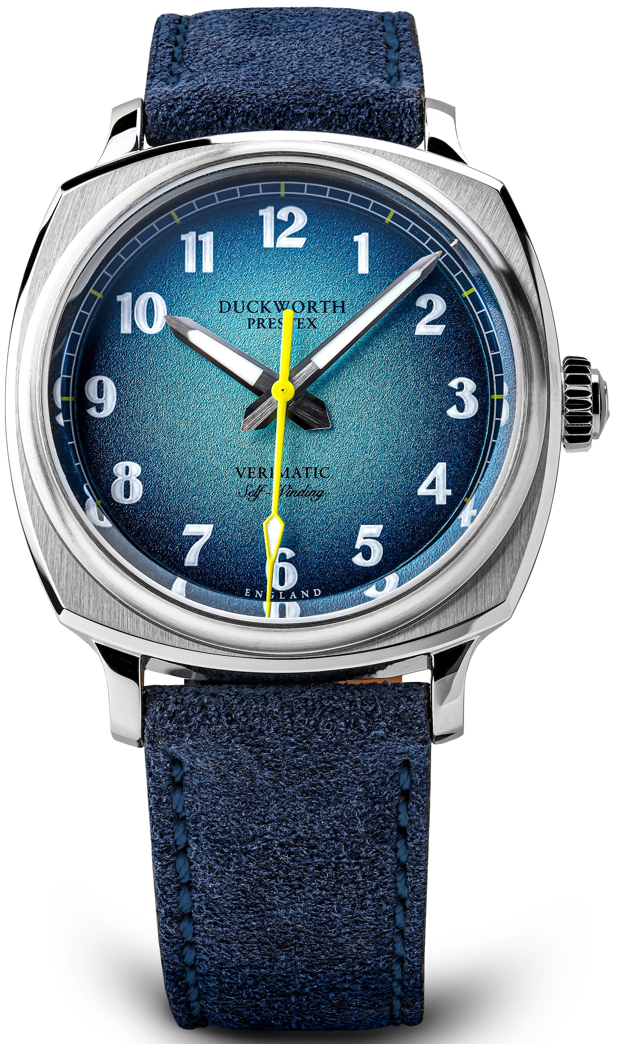 Duckworth Prestex Verimatic Blue Fume Blue Suede Watch D891-03-M Image 1