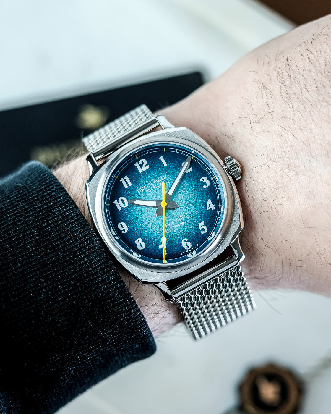 Duckworth Prestex Verimatic Blue Fume Mesh Bracelet Watch D891-03-ST Image 3