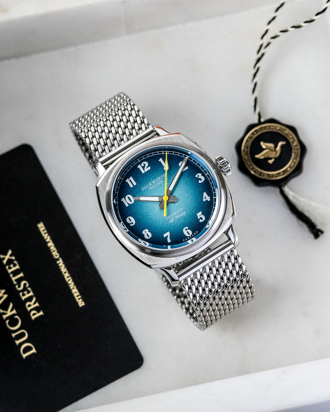Duckworth Prestex Verimatic Blue Fume Mesh Bracelet Watch D891-03-ST Image 4