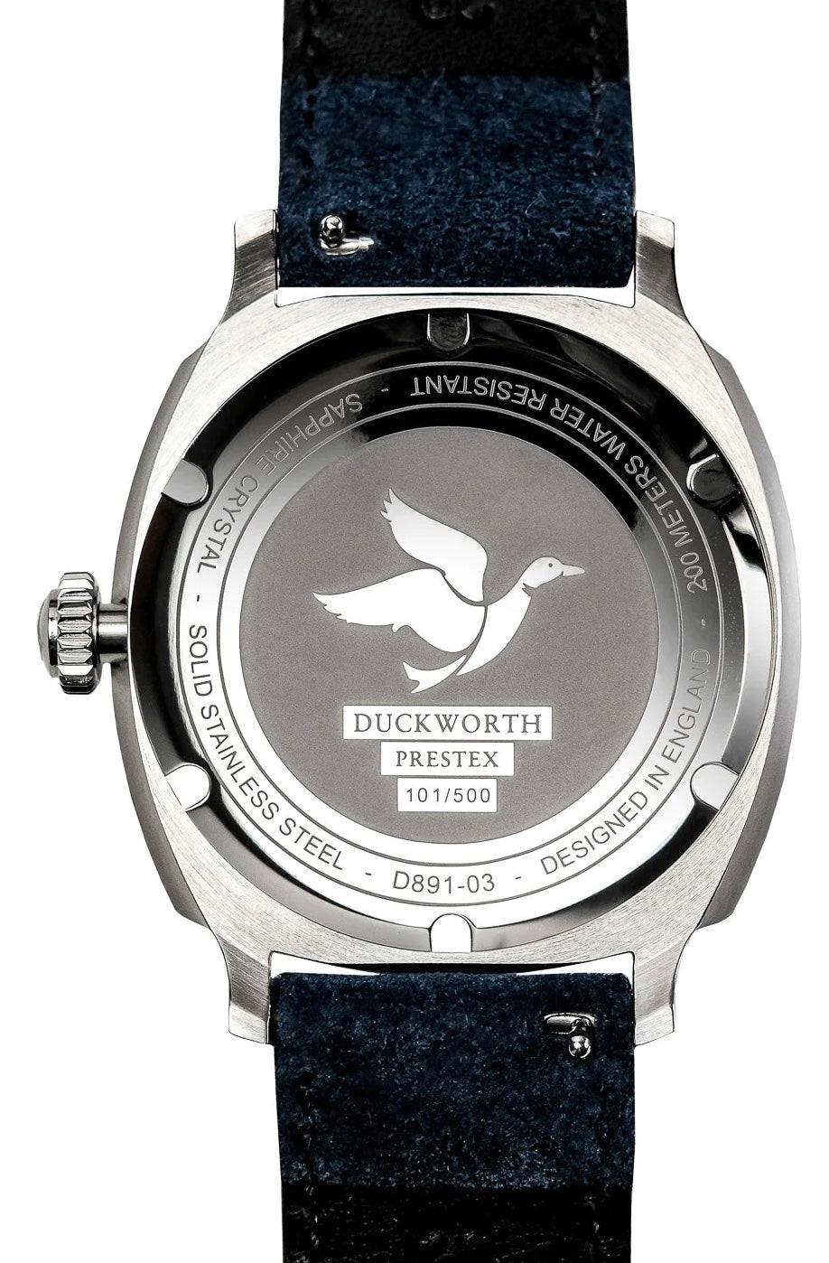 Duckworth Prestex Verimatic Green Fume Grey Suede Watch D891-04-G Image 2