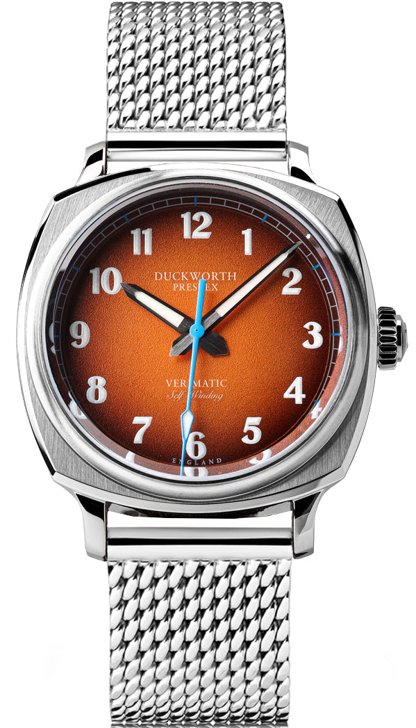 Duckworth Prestex Verimatic Orange Fume Mesh Bracelet Watch D891-05-ST Image 1