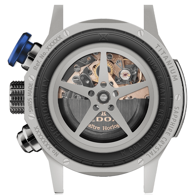 Edox Chronorally Automatic Watch 01129 TBUCBR BUBR Image 2