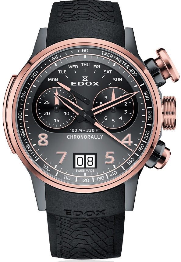 Edox Chronorally Chronograph Titanium Watch 38003 TINGR GNR Image 1