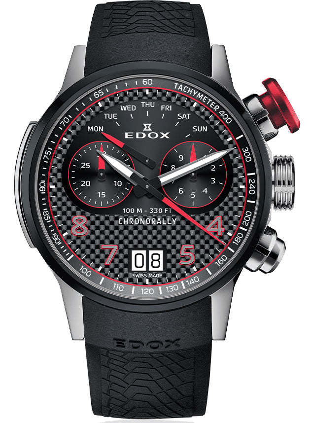 Edox Chronorally Chronograph Titanium Watch 38003 TINRO CARO Image 1