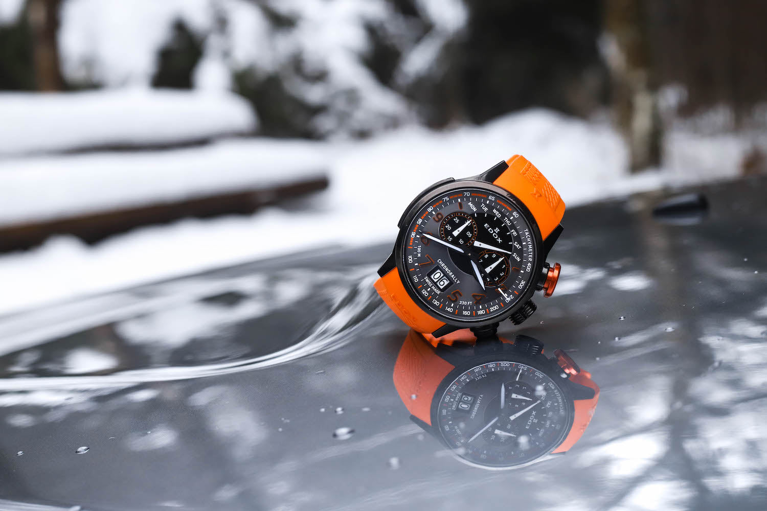 Edox Chronorally Chronograph Watch 38001 TINNO3 NO3 Image 7