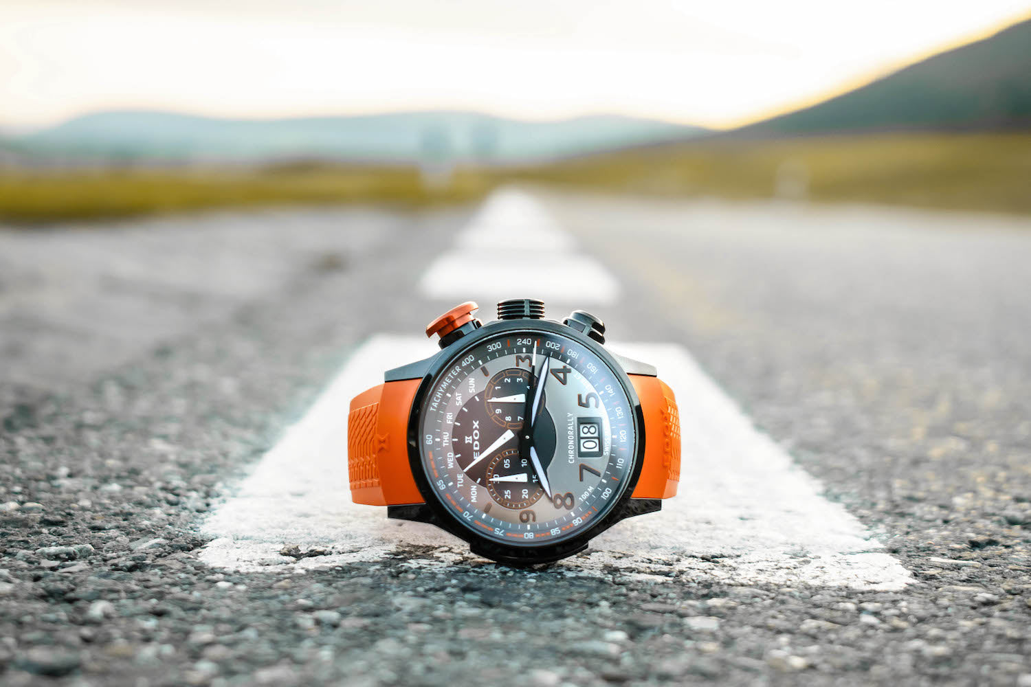 Edox Chronorally Chronograph Watch 38001 TINNO3 NO3 Image 8