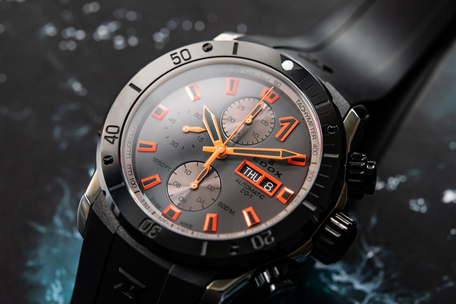 Edox CO-1 Automatic Chrono Watch 01128-37GNNOCA-GNO Image 3