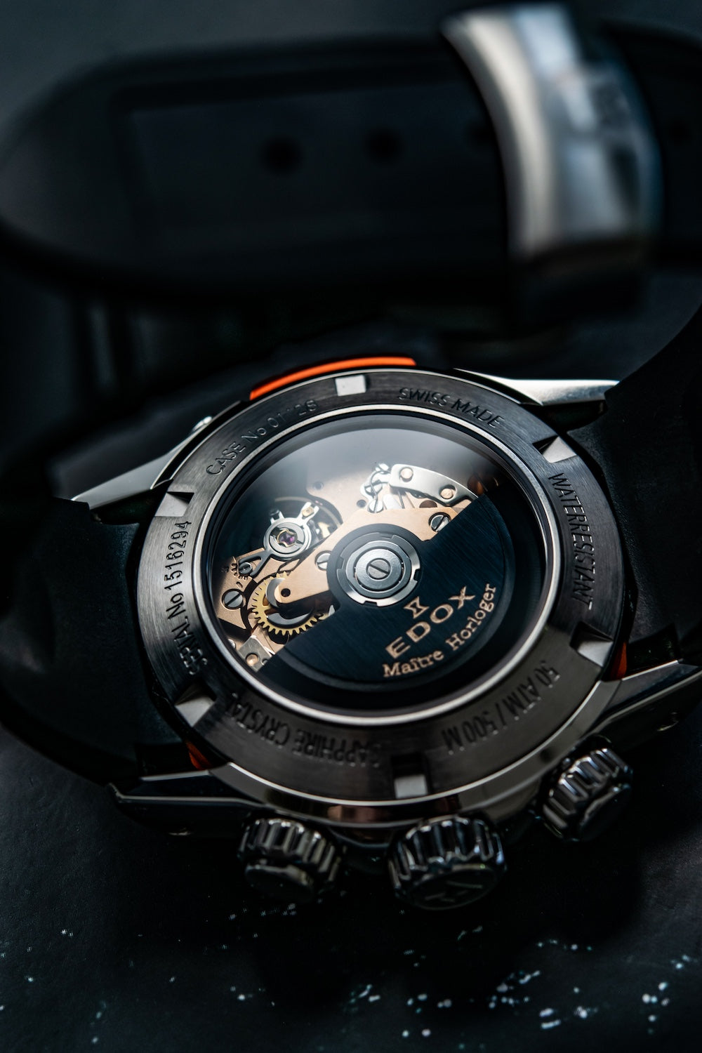 Edox CO-1 Automatic Chrono Watch 01128-3NOCA-BUIDN Image 6
