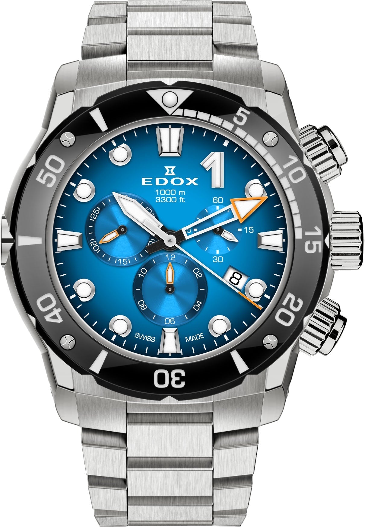Edox CO-1 Chrono Quartz Titanium Mens Watch 10242 TINM BUIDN Image 1