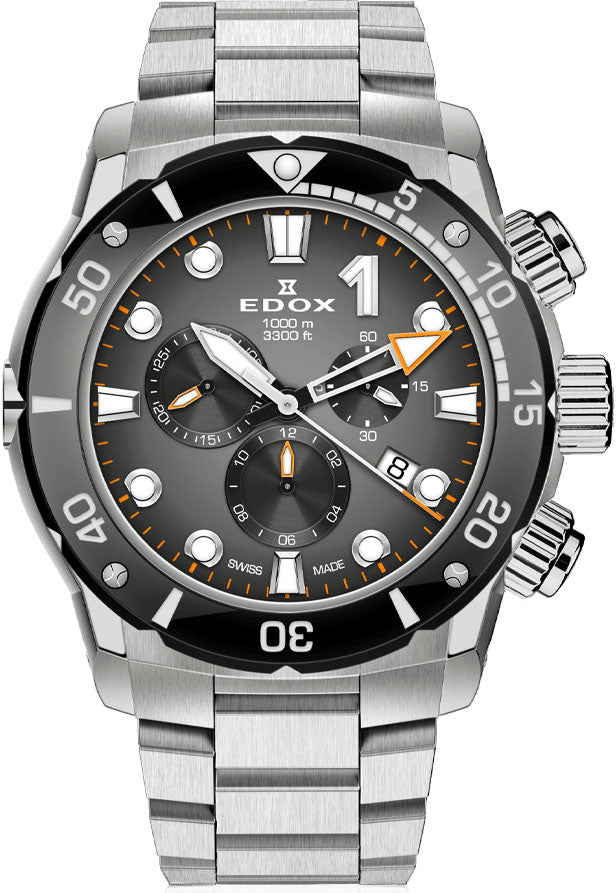 Edox CO-1 Chrono Quartz Titanium Watch 10242 TINM GIDNO Image 1