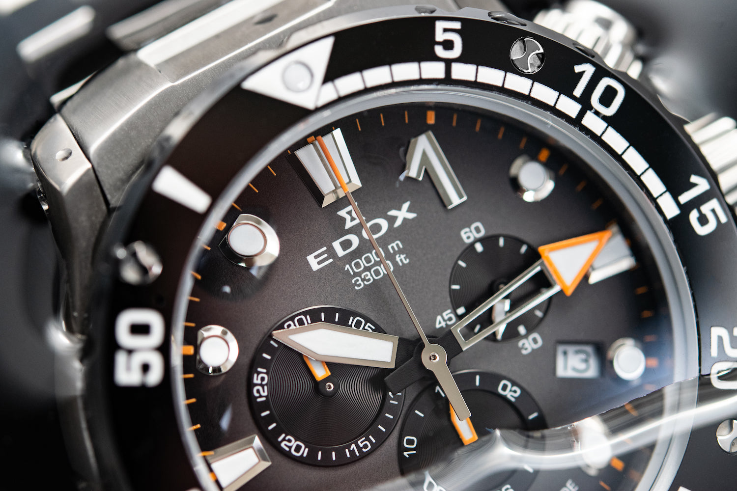 Edox CO-1 Chrono Quartz Titanium Watch 10242 TINM GIDNO Image 3