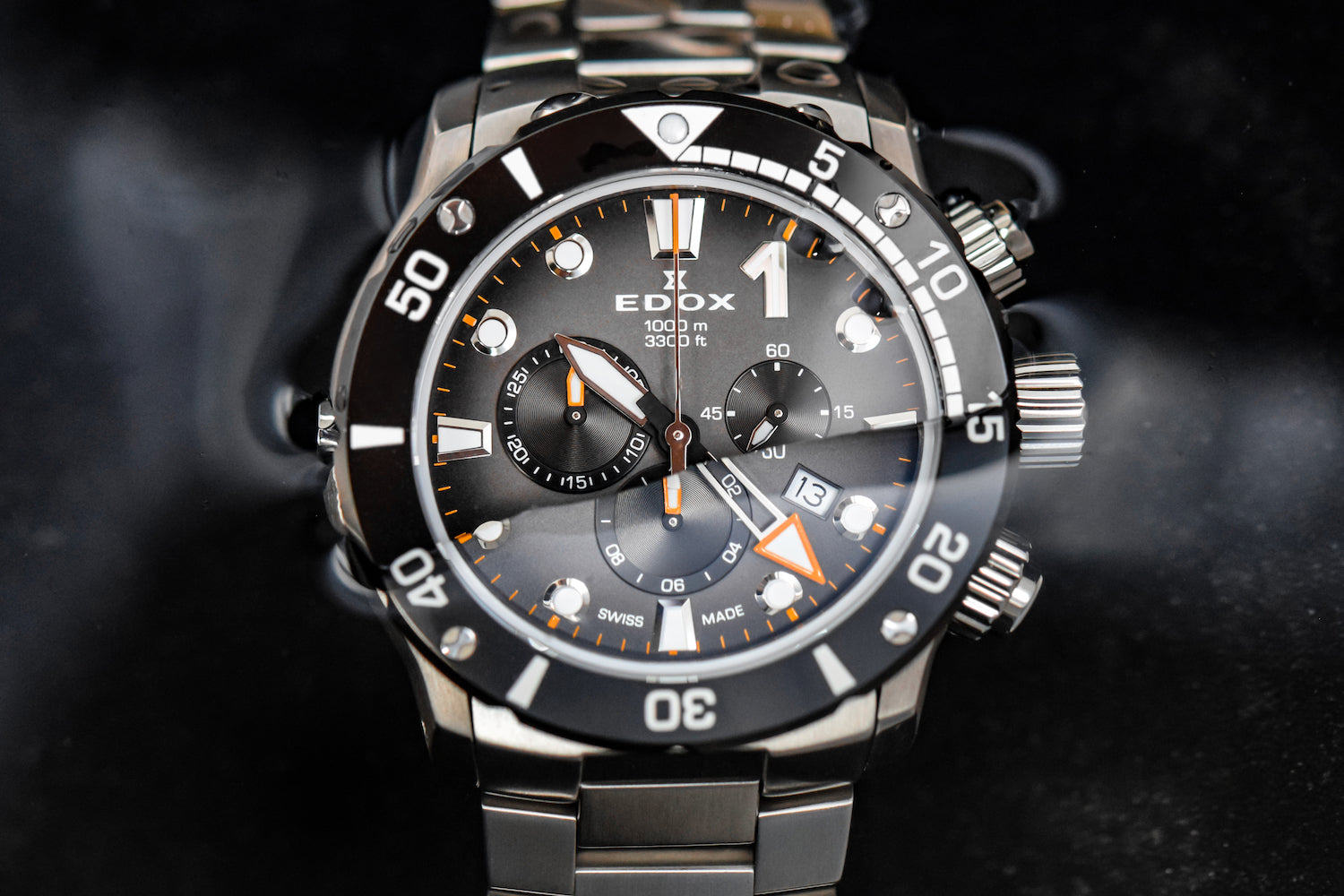 Edox CO-1 Chrono Quartz Titanium Watch 10242 TINM GIDNO Image 6