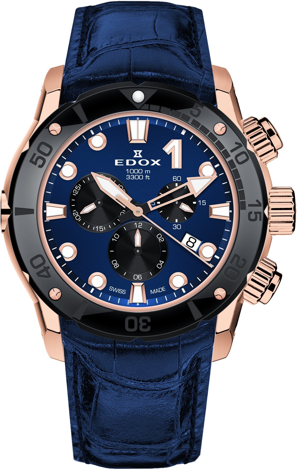 Edox CO-1 Chrono Quartz Watch 10242 TINR BUIRN Image 1