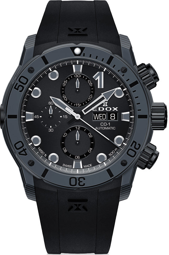 Edox CO-1 Chronograph Automatic Watch 01125 CLNGN NING Image 1