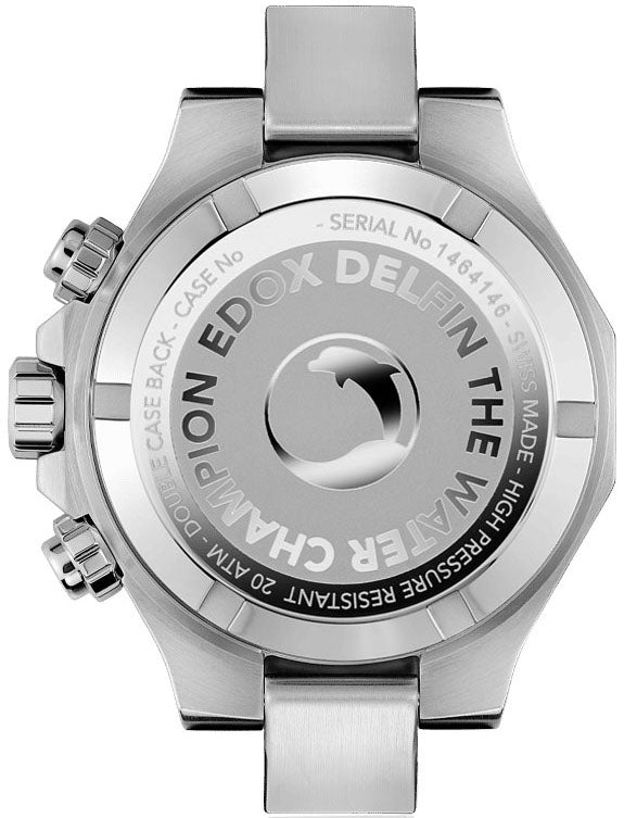 Edox Delfin The Original Chronograph Mens Watch 10113 3CAB BUIN Image 2