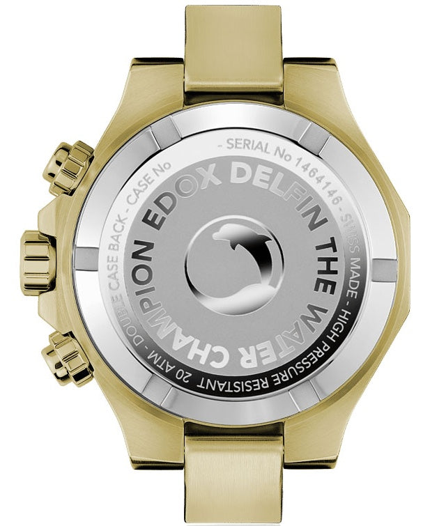 Edox Delfin The Original Chronograph Watch 10113 37JM AID Image 2