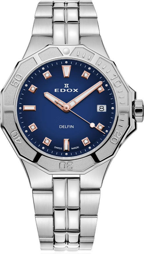 Edox Delfin The Original Lady Quartz 3 Hands Special Edition Watch 53020 3M BUDDR Image 1
