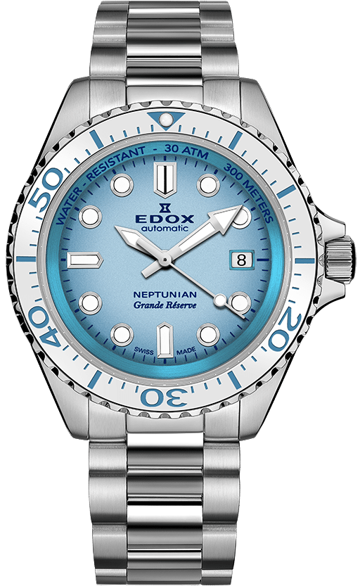 Edox Neptunian Grande Reserve Blue Watch 80801 3BBUM BUCDN Image 1