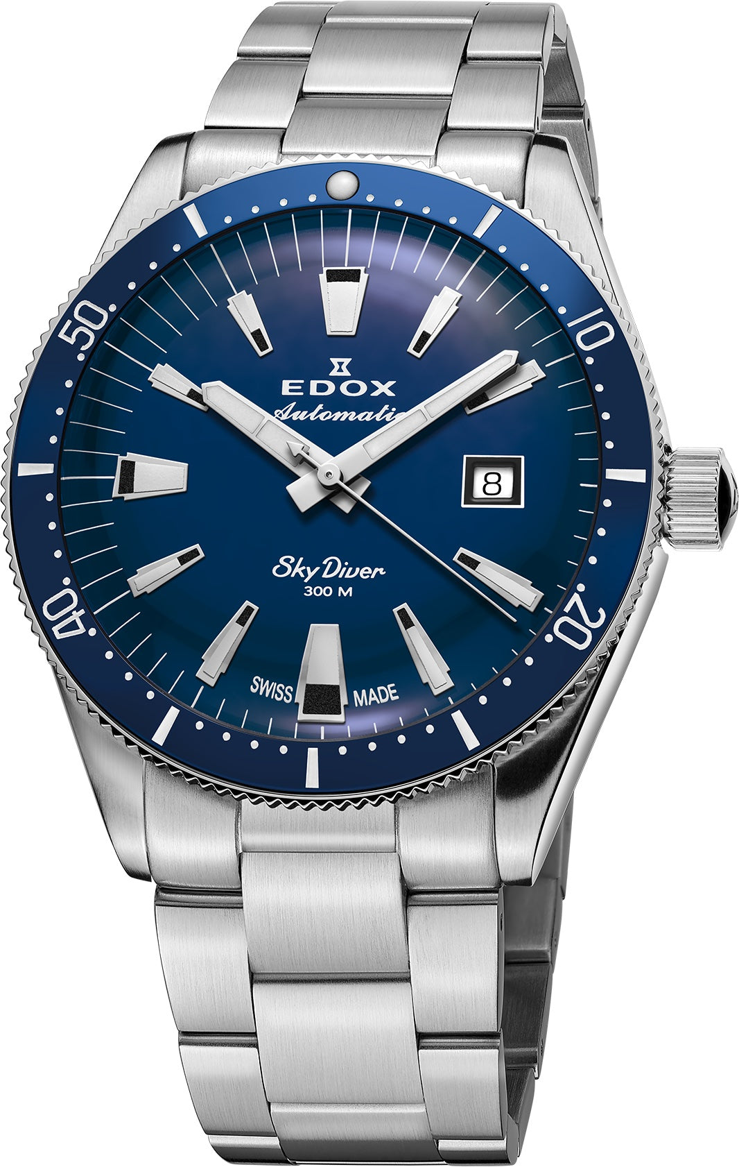 Edox SkyDiver Date Automatic Watch 80126 3BUN BUIN Image 1