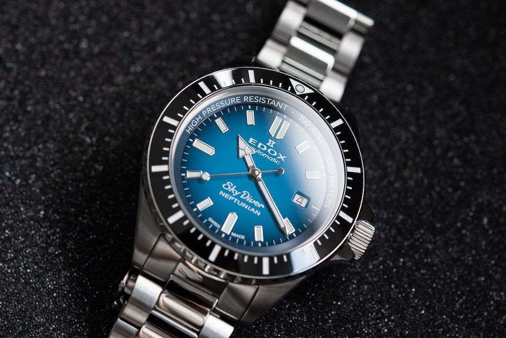 Edox Skydiver Neptunian Automatic 3 Hands Watch 80120 3NM BUIDN Image 5