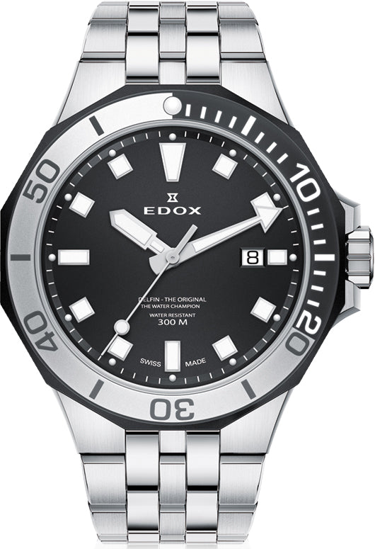 Edox Watch Delfin Diver 3 Hands 53015 357NM NIN Image 1