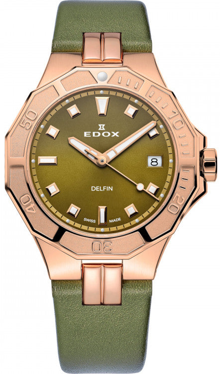 Edox Watch Delfin Diver Date Lady 53020 37RC VR Image 1