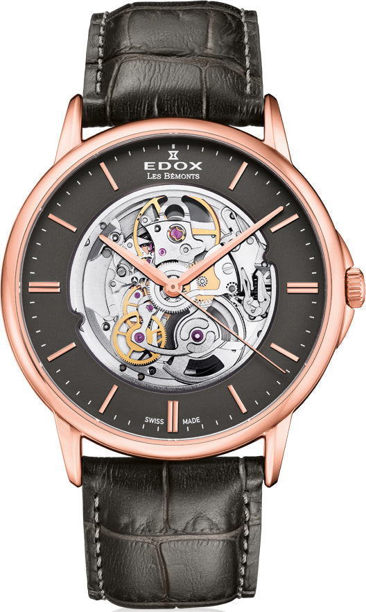 Edox Watch Les Bemonts Automatic Skeleton 85300 37R GIR Image 1